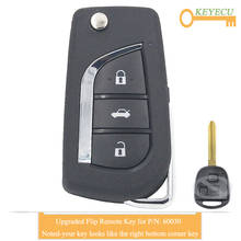KEYECU Upgraded Flip Remote Key for Toyota Tarago Avensis RAV4 Corolla Landcruiser 100 Fob 2 Button - 304.2MHz - 4C Chip - 60030 2024 - buy cheap