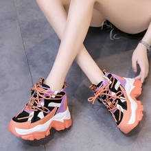 Women Chunky Sneakers Vulcanize Shoes 7cm High heels Fashion 2022 Spring Female Platform Thick Sole Running Casual Shoe Woman 2024 - buy cheap