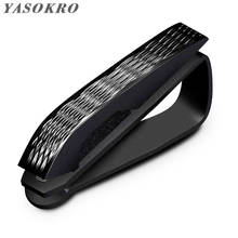 YASOKRO Portable Fastener Cip Eyeglasses Clip Ticket Card Clamp ABS Car Glasses Cases Black Car Sun Visor Sunglasses Holder 2024 - buy cheap