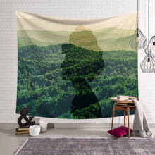 Pessoas sombra tapeçaria de parede montanha cobertor de parede pendurado toalha de praia tapete de parede 200x150cm grande tapeçaria de meditação 2024 - compre barato