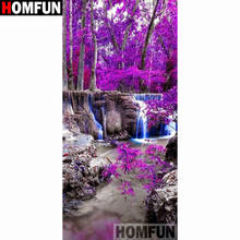 HOMFUN-pintura de diamante 5D DIY "hermoso paisaje de árbol", cuadrados o redondos de imitación bordado de diamantes, estilo punto de cruz 5D, decoración del hogar, A27801 2024 - compra barato