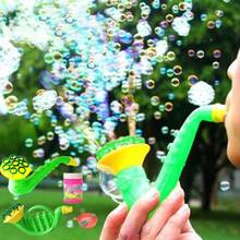 1 pçs aleatória de água soprando brinquedos saxofone forma crianças ao ar livre bolha sabão bolha fabricante ventilador máquina soprando brinquedo presente 2024 - compre barato
