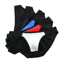 5PCS/Set Sexy Mens Briefs Underwear Mesh Breathable Low Rise Underpants Male Gay Slip Homme Panties Penis Pouch Swimwear Bikinis 2024 - buy cheap