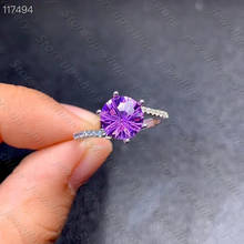 Женское кольцо из серебра 925 пробы с аметистом 2024 - купить недорого