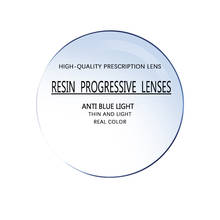 Lentes progressivas de resina com dioptria, lentes anti luz azul para visão, lentes ópticas para mulher e homem, vidro de prescrição de miopia 2024 - compre barato