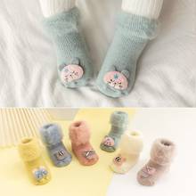 Baby Socks Autumn Winter Plus Velvet Thickened Newborn Socks Cartoon Accessories Non-Slip Boys Girls Children Floor Socks 2024 - buy cheap