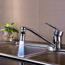 Jato de água com led luminoso, muda de cor 1224, para banheiro, cozinha, topo com termostato 2024 - compre barato