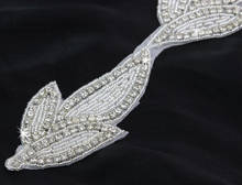 10Yards Rhinestone Trim Silver Iron on Applique Crystal Beaded Patch for Bridal Wedding Dress Sash Belt Clothes Embellishments 2024 - buy cheap