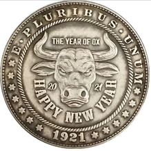 Americano morgan hobo moeda bullfight moeda presente bull moeda lembrança 2024 - compre barato