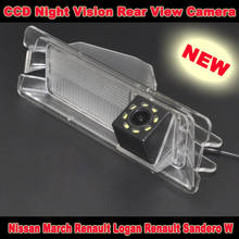 Waterproof 4 LED Rear view Camera Backup Reverse Rearview Parking Camera for Nissan March Renault Logan Renault Sandero W 2024 - buy cheap