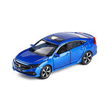 New product hot 1:32 Civic 2019 alloy model,simulation die-casting door sound and light model,beautiful collection,free shipping 2024 - buy cheap