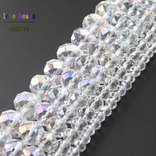 Wholesale Faceted AB Color Glass Crystal Rondelle Spacer Beads 4/6/8/10/12/14mm Jewelry Making Diy Jewelry Accessories Findings 2024 - buy cheap