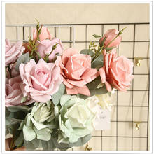 Украшение для свадебной вечеринки, искусственный букет розы, шелк, как настоящие искусственные цветы, домашний декор сада, подарок на день Святого Валентина 2024 - купить недорого