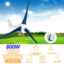 12v/24v gerador eólico 800w 3 lâminas turbinas de energia eólica com controlador de carga turbinas eólicas para turbinas de energia doméstica que carregam 2024 - compre barato