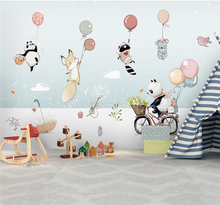 Milofi-papel tapiz personalizado 8D, paño de pared impermeable, bonito globo de animales de dibujos animados, mural para habitación de niños 2024 - compra barato