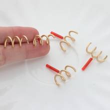 Zinc Alloy Golden Geometric Spiral Base Earrings Connectors Linkers 6pcs/lot For DIY Fashion Earrings Jewelry Accessories 2024 - buy cheap