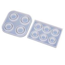 4/6 Grid DIY Handmade Rings Shape Silicone Epoxy Mold UV Resin Moulds Pendant Tools Jewelry Making 2024 - buy cheap