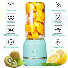 400ml Electric Mini Juicer Portable Fruits Vegetables Blender Juice Milk Shakes Cup Mixer USB Rechargeable Juice Cup Fruit Tools 2024 - buy cheap