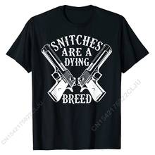 Snitches Are A Dying Breed Motorcycle Biker Gun Tshirt DesignUnique Tops T Shirt Plain Cotton Men's Tshirts 2024 - buy cheap