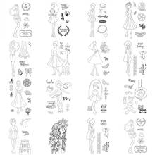 Cute Girls Modern Women Transparent Silicone Clear Stamp for Scrapbooking DIY Craft Decoration Soft Stamp 2021 New 2024 - compre barato