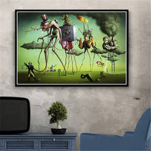 Настенная картина с сюрреализмом Сальвадора Дали, Картина на холсте, ретро плакаты Quadro и печать для гостиной, украшение для дома 2024 - купить недорого