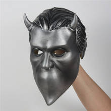 Máscara de látex fantasma chapelaria rock rolo sem nome ghoul banda grucifix papa emei adulto látex capacete máscara halloween cosplay trajes 2024 - compre barato