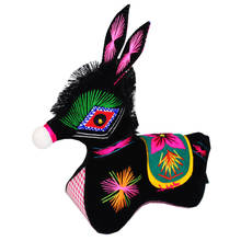Decoração artesanal bordada de donkey boneca tradicional, enfeites do vento nacionais, presente chinês, decoração de casamento de estrangeiros 2024 - compre barato