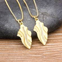 New Design Different Styles Leaf Necklace Gold Color Copper Zircon Chain Pendants Choker Charm Travel INS Popular Jewelry  Gifts 2024 - buy cheap