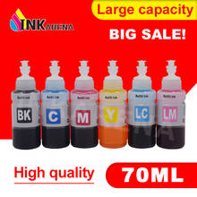 INKARENA Dye ink Based Non OEM 6 color Refill Ink Kit 70ml for Epson L800 L801 printing ink Cartridge No. T6731/2/3/4/5/6 2024 - buy cheap