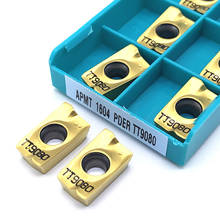 10 шт. APMT1604 PDER TT9080 фрезерный карбидный токарный инструмент токарный станок фрезерные инструменты Фрезерный резак отделка APMT1604PDER.WO 2024 - купить недорого