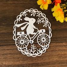 Easter Bunny Wreath Metal Cutting Dies Stencil Scrapbooking DIY Album Stamp Card PXPD 2024 - buy cheap