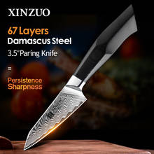 XINZUO 3.5'' Paring Knife Damascus Steel Blade VG10 Core Razor Sharp G10 Mosaic Brass Rivet Handle Kitchen Knives Fruit Peeling 2024 - buy cheap