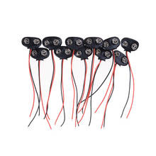 10 Uds nuevo tipo T 9V batería Snap clip conector cables de plomo titular 10cm al por mayor 2024 - compra barato