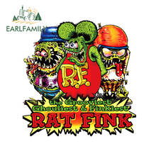 EARLFAMILY 13cm x 12.7cm Anime Car Stickers for Tales of the Rat Fink Waterproof Window Door Decals Laptop Refrigerator Car Wrap 2024 - buy cheap