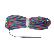 Cable de extensión RGB de 1m, 2m, 5m, 4 pines, 4 colores, 22 AWG, Cable eléctrico, conector LED para tira de luz LED 5050, 3528 2024 - compra barato