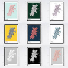Fair Isle,Scotland Topographic Map Print-Many Colours-Scandi Retro Minimal Art Canvas Painting Art Poster Prints Wall Pictures 2024 - buy cheap