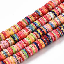 10 Strand Colorful Handmade Polymer Clay Beads Strands Heishi Beads 6mm Flat Round for DIY Jewelry Crafts Decor Supplies 2024 - buy cheap
