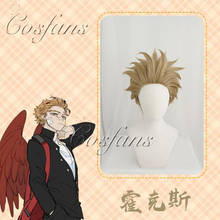 HOT! Hawks No.2 Boku No Hero Academia Cosplay Wig My Hero Academia Hair Hawks cosplay Gold Hair Prop Wig + wig cap Free Shipping 2024 - buy cheap