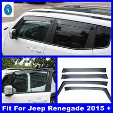 Visera de ventana para coche, accesorio de reacondicionamiento Exterior, toldos, Deflector de viento y lluvia, protector de visera, cubierta de ventilación, apto para Jeep Renegade 2015 - 2020 2024 - compra barato