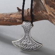 QIMING, винтажный Шарм для мужчин, Valknut Odin, символ норсе, викингов, воинов, Mammen, подвеска в виде топора, антикварное модное ожерелье для женщин 2024 - купить недорого