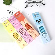 12Pcs/set Pencils with Erasers Eco Friendly HB Lead Pencil Set Cartoon Animal Flamingo London Soldiers Wooden Pencil for Kids 2024 - buy cheap