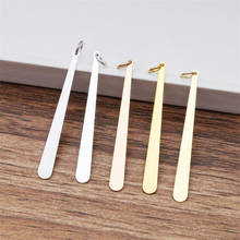 20pcs/lot 38x4mm Long Copper Strip Pendant Charms for DIY Bracelet  Ear Jewelry Findings Making Craft 2024 - buy cheap
