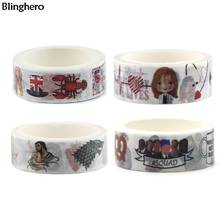 Blinghero 15mmX5m Cool TV Show Printing Washi Paper Tape Cool Masking Tape Stylish Papeleria Label Adhesive Tapes Gift BH0556 2024 - buy cheap