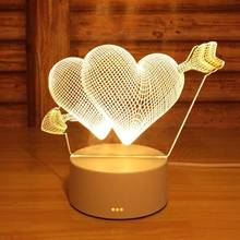 USB Acrylic 3d Night Light Lamp Home Outdoor Landscape Decoration Gifts Bedroom Bedside Table Top Decoration Home Lighting 2024 - buy cheap