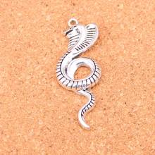 20Pcs king cobra snake Charms Pendant For DIY Necklace Bracelet Jewelry Making DIY Handmade 49*19mm 2024 - buy cheap