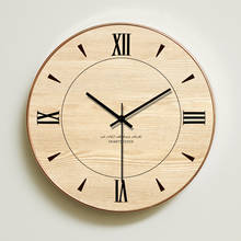 Wooden Wall Clock Modern Living Room Decoration Nordic Minimalist Hanging Clocks Wall Watch Home Decor Silent 12/14/16 Inch 2024 - buy cheap