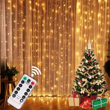 3M LED Fairy Lights Garland Led Festoon Curtain Lamp Remote Control USB Curtains String Lights Christmas Decoration for Home 2024 - buy cheap