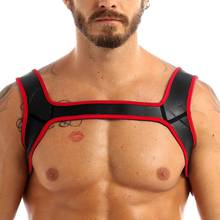 Men's Neoprene Custom Harness Shoulder Strap Muscles Protector Adjustable Clubwear,Gay Bar Dance Perform Costume 2024 - buy cheap