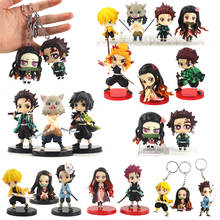 Figuras de acción de PVC de Demon Slayer, Tanjirou, Rengoku, Kyoujurou, Nezuko Q Ver, 8 estilos, 3 unids/set/Set 2024 - compra barato