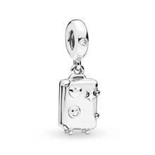 Authentic 925 Sterling Silver Bead Suitcase Pendant Charm Fit Fashion Women Pandora Bracelet Bangle Gift DIY Jewelry 2024 - buy cheap